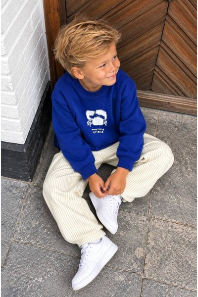 Patriko BOYS' 3-PLY COTTON SWEATSHIRT AND JEANS SET