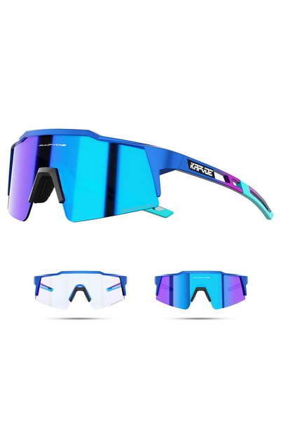 KAPVOE Photochromic 1LENS BL-1L-06 Photochromic Cycling Sunglasses for Men Gl...