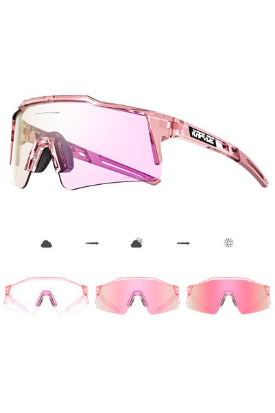 KAPVOE Photochromic 1LENS PI-1L-16 Photochromic Cycling Sunglasses for Men Gl...