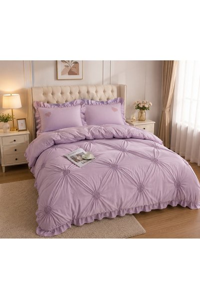 OEM Bed linen, 4 pieces, 2 persons, 240x230 cm lilac