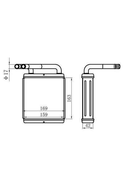 Oris KHY005042 - Kalorifer Radyatörü Brazing H100 Min. 163×165X42