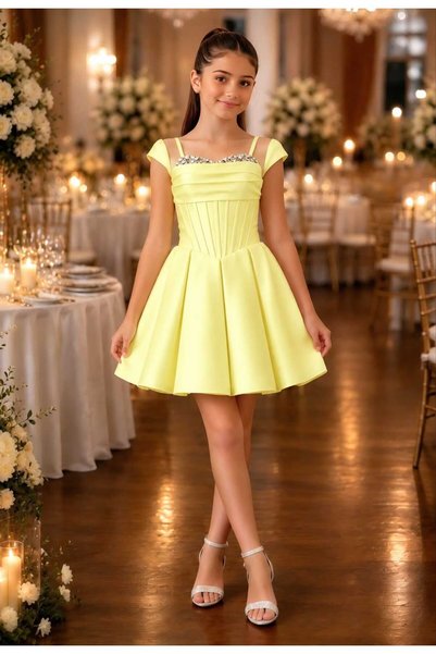 Marllow Very Beautiful High-End Pleated Girls' Dress
