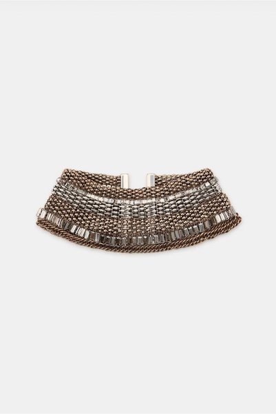 nesdesignn Zr stone chain choker necklace