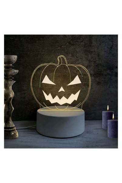 Lamba Lampa de Veghe Dovleac 3D cu USB – decor luminos de efect pentru casă, ...
