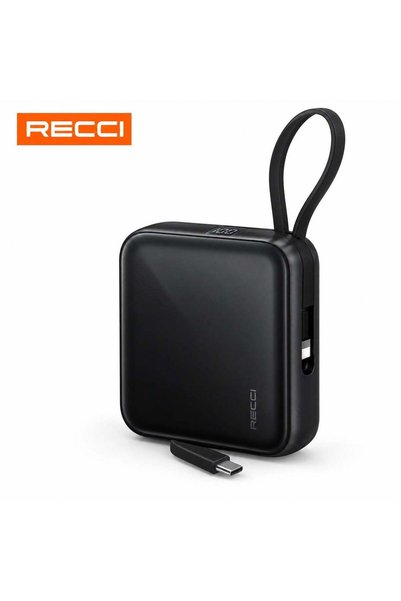 Recci شاحن محمول RPB-P62 بسعة 10000 مللي أمبير، وقوة 22.5 واط، مع كابلات USB-...