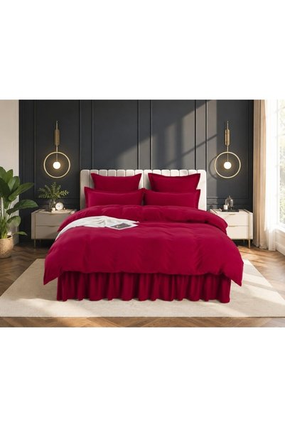 JOJO HOME Double Bed Linen, Jojo Home, Thick Finet, Vibrant Solid, Modern Ruf...
