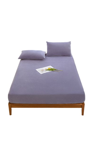 OEM Bed cover and 2 pillowcases, Velvet, Plain, 3 pieces, 2 people, 180x200cm...
