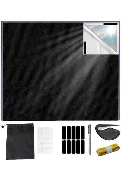 ANYUAN 100% Blackout Curtain, temporary blackout blinds, no drill window shad...