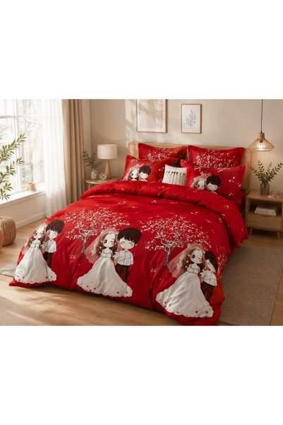 JOJO HOME Double bed linen, Jojo Home, Duvet Cover 2 Sides, Finet, 6 pieces, ...