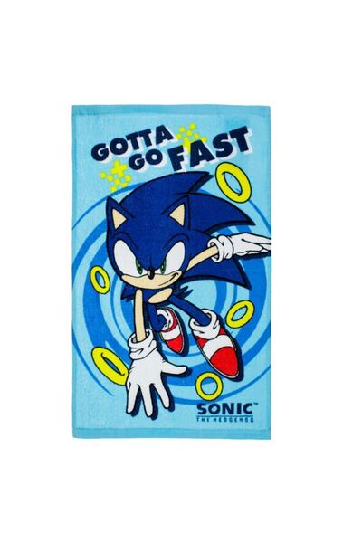 SHOPIENS Prosop fata din bumbac bleu sonic pentru baieti 30x50 cm Shopiens®