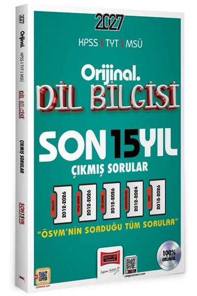 Yargı Yayınları Yargı 2027 KPSS TYT MSÜ Dil Bilgisi Orijinal Çıkmış Sorular Son 15 Yıl Çözümlü