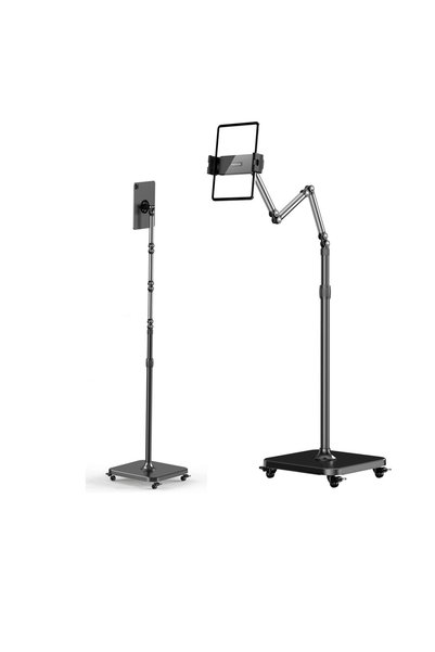Koosda 1.7m Tekerlekli ve Mıknatıslı Ayarlanabilir Akrobat Tablet Yer Standı - KSD-H110PRO