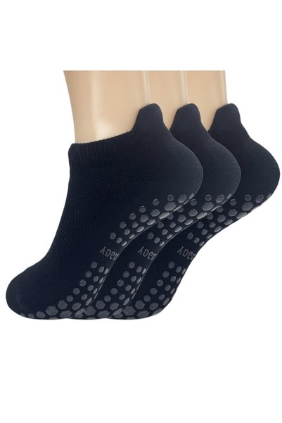 Choice 3hei 3 Pairs Grip Pilates Socks for Women Yoga Athletic Socks for Barr...