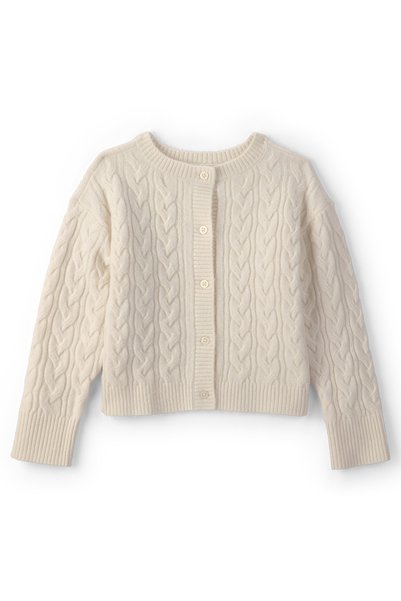 OshKosh Girls' Cardigan, Ages 6–8, Ecru