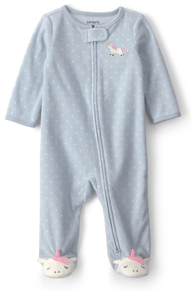 Carter's Kız Bebek Polar Tulum Yenidoğan-9 Ay Mavi