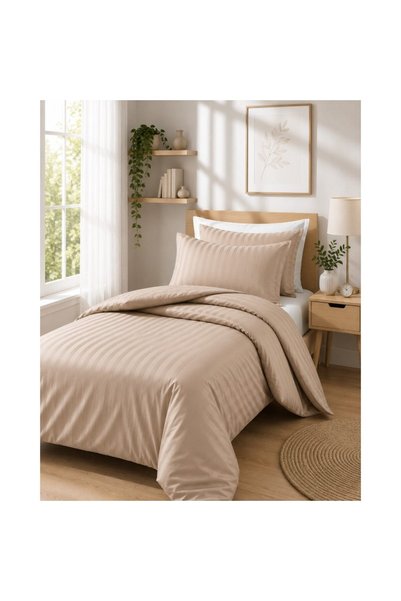 OEM Lenjerie de pat pentru pat individual, cearșaf cu elastic, damasc fin, 4 ...