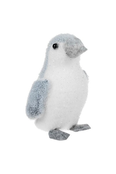 SHOPIENS Figurina decorativa de Craciun pinguin alb din spuma 14 cm Shopiens®