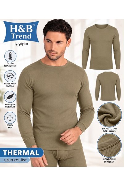 HB TREND Men's and Women's Thermal Underwear Set with Brushed Inside Lining—T...