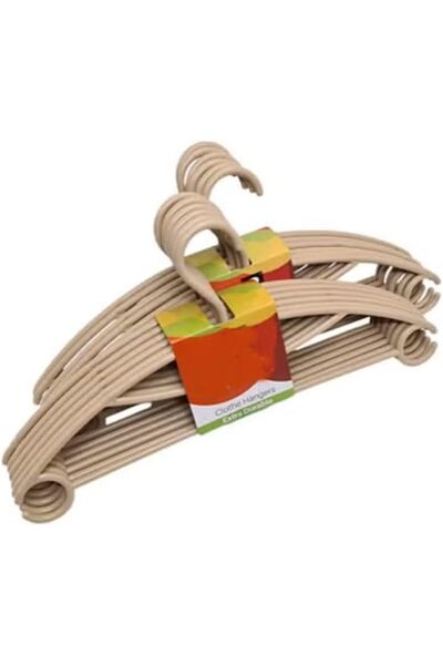 Generic Extra Durable Clothes Hangers Set of 12, Beige