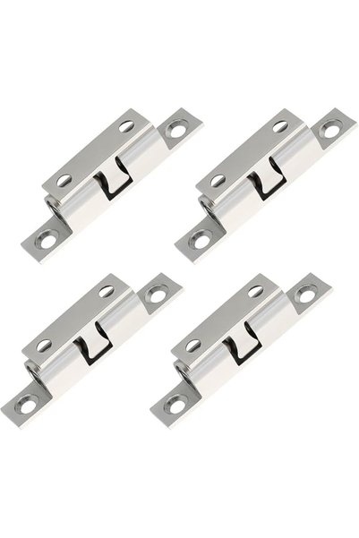 SYOSI 4 Pcs Double Ball Roller Catches, Solid Brass Adjustable Cabinet Latche...