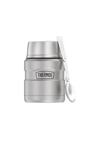 Thermos ترمس طعام ستانلس كينج SK3000 سعة 0.47 لتر من الفولاذ المقاوم للصدأ غي...