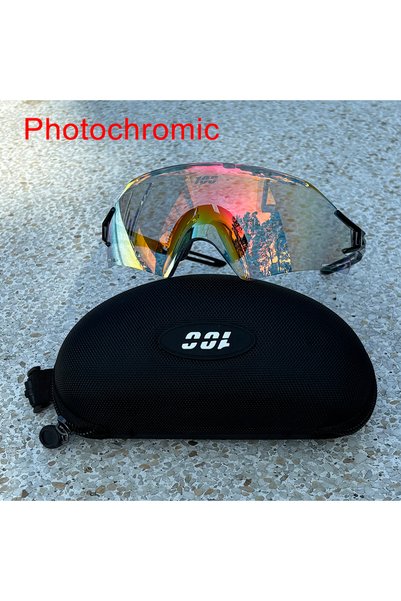 Choice a set New UV400 Cycling Glasses for Men Red Photochromic Sunglasses Ou...