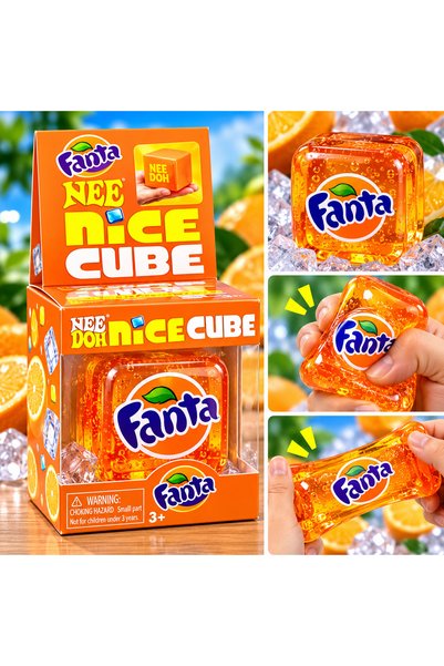 BOAZ Fanta Tasarımlı Nice Cube Turuncu Jel Oyuncağı – Yumuşak, Esnek, Sıkılab...
