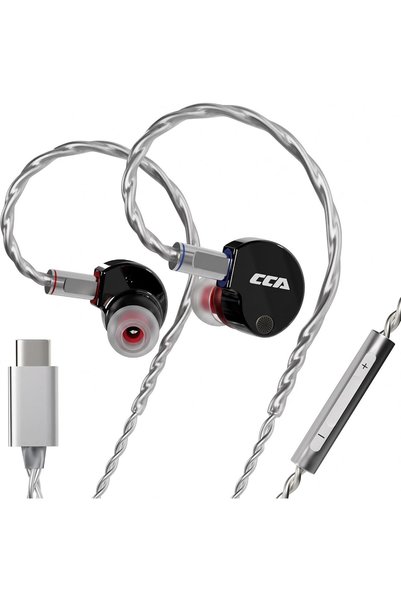 Accessomart CCA Phoenix Wired Gaming Earphones with Mic, USB Type-C, Black