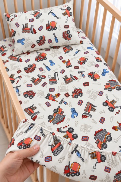 Bebelz 100% Cotton "Mom's Side" - Crib Sheet Set with Repair Pattern - Includ...