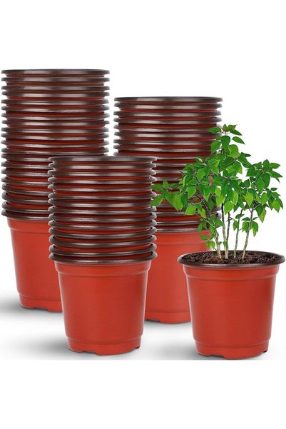 AQUAFALCON Nursery Pots Planting 4 Inch Plant Pot 100pcs Seed Starter Pots Pl...