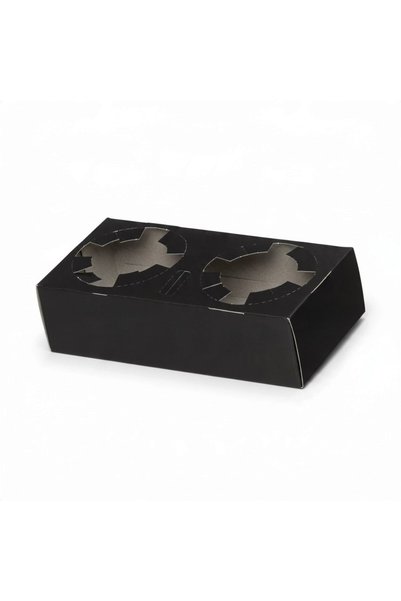 OEM CARDBOARD HOLDER FOR 2 MATT BLACK GLASSES, 50 PCS/SET