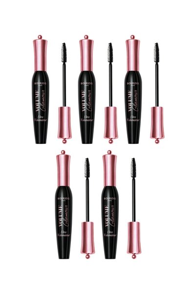 Bourjois 5x ΣΥΣΚΕΥΑΣΙΑ Μάσκαρα Όγκου Glamour Ultra Volumateur 01 Μαύρο, 12ml