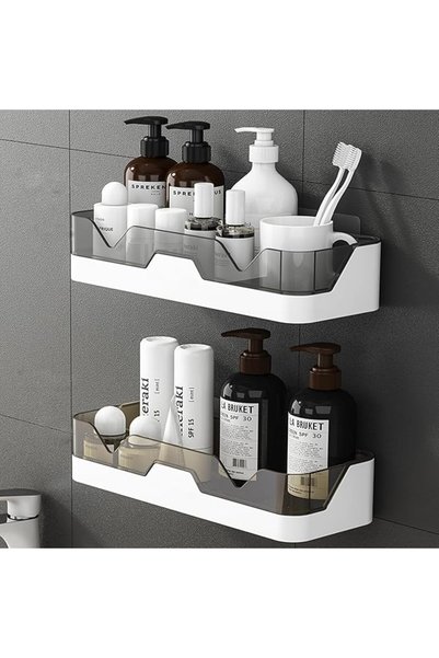 Winsoyya Shower Caddy Shelf, 2 Packs Adhesive No Drilling Wall Mounted Shower...