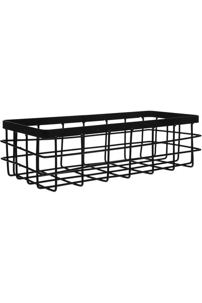 Baluue Rectangular Metal Storage Basket Wall-mounted Shower Rack for Bathroom...
