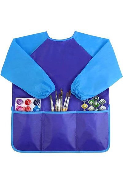 Tazweeq Children's Art Apron - Waterproof Painting Smock With Long Sleeves an...