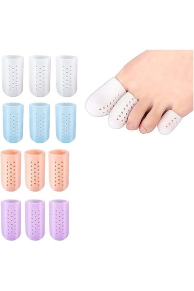 ALMEKAQUZ 12 PCS Breathable Finger Covers, Protective Caps for Hand Work, Ven...