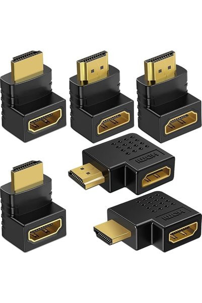 KASTWAVE محول HDMI 2.0 ذكر إلى أنثى بزاوية، موصل HDMI ذكر إلى أنثى على شكل حر...