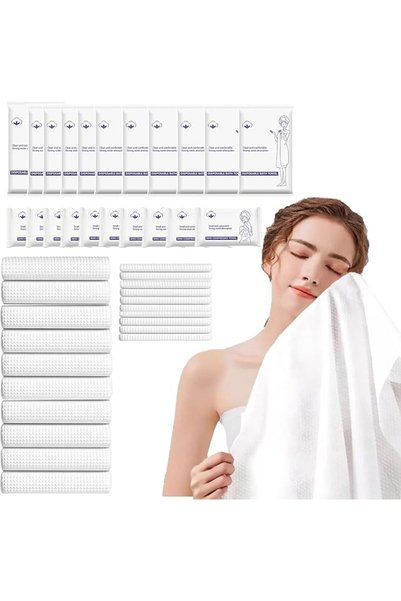 NYGANMELLOZ Disposable Large Towels | 20 Pack, Bath Towels(70x140cm) and Comp...
