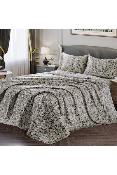 GENERAL Fontei Soft Silky Satin Full Size Bed Sheet Set, Beige Amber, 1 X Fit...