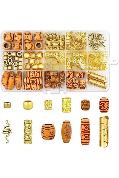 SYOSI 124 PCS Hair Jewelry Accessories, Dreadlock Accessories Hair Decoration...