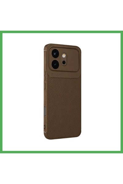 Nur store Çanta Huawei Honor 600 Compatible Auto Focus Carbon Case - Brown BE...