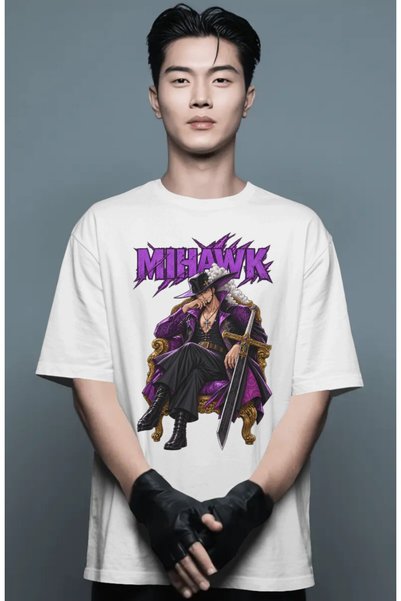 SEVBANO Unisex Oversized Dracule Mihawk One Piece Anime Character Pre-Printed...