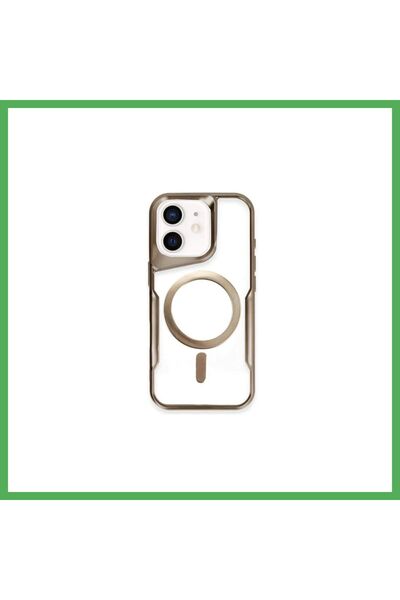 Nur store Çanta iPhone 12 Compatible Case: Boyi MagSafe Silicone Cover - Brow...