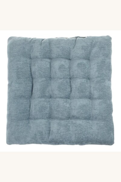Comerivo Perna decorativa pentru scaun din chenile albastru, 40x40 cm, pentru...