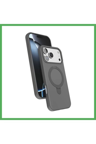 Nur store Çanta iPhone 17 Pro Compatible Regal MagSafe Stand Case - Titanium ...