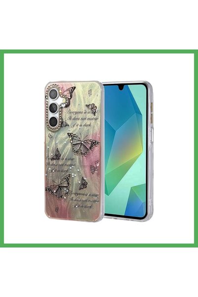 Nur store Çanta Samsung Galaxy A25 5G Compatible Case with Blade Mirrored Pat...