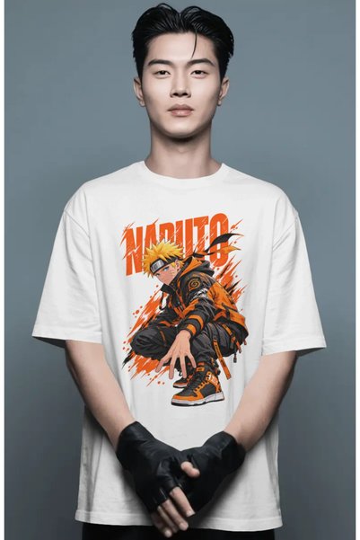 SEVBANO Unisex Oversized Naruto Uzumaki Naruto Shippuden Anime Character Prem...
