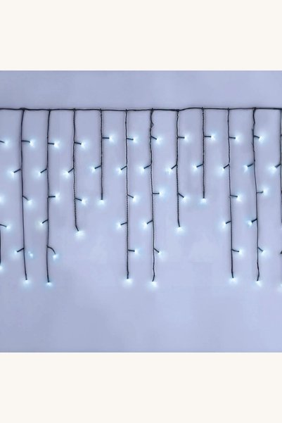 Comerivo Instalatie LED Craciun 100 becuri alb rece, interconectabila 5m, pen...