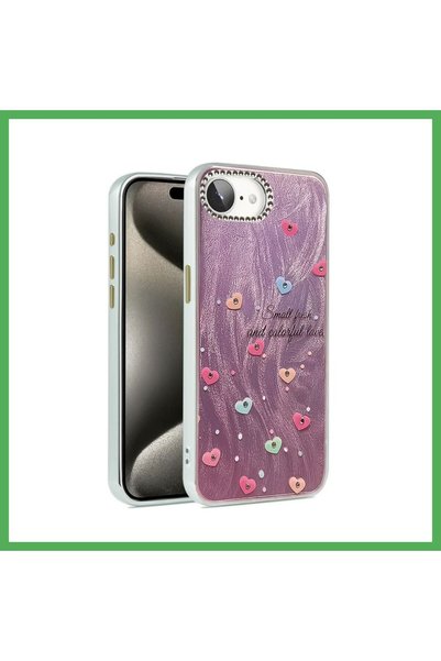 Nur store Çanta iPhone 16E Compatible Case: Blade Mirrored Pattern Cover - Pa...