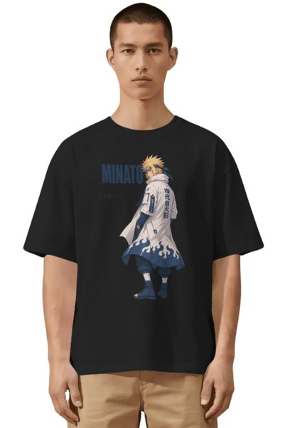 SEVBANO Unisex Oversized Minato Namikaze Naruto Anime Character Pre-Printed P...